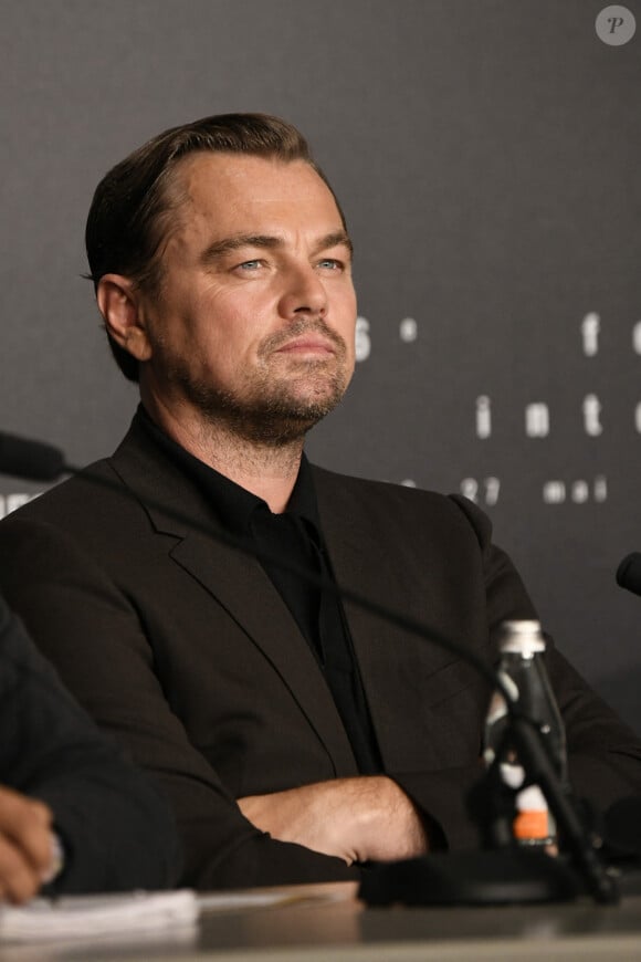 Leonardo Dicaprio à la conférence de presse du film Killers Of The Flower Moon" lors du 76ème Festival International du Film de Cannes le 21 mai 2023. © Pool / Bestimage