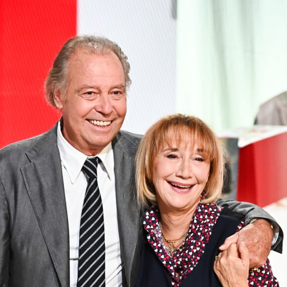 Exclusif - Michel Leeb et Marie-Anne Chazel - Enregistrement de l'émission "Vivement Dimanche" au Studio Gabriel à Paris, présentée par M.Drucker et diffusée le 5 octobre sur France 3 © Guillaume Gaffiot / Bestimage 