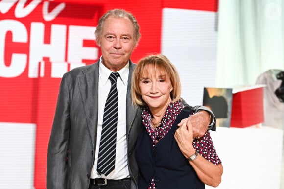 Exclusif - Michel Leeb et Marie-Anne Chazel - Enregistrement de l'émission "Vivement Dimanche" au Studio Gabriel à Paris, présentée par M.Drucker et diffusée le 5 octobre sur France 3 © Guillaume Gaffiot / Bestimage 