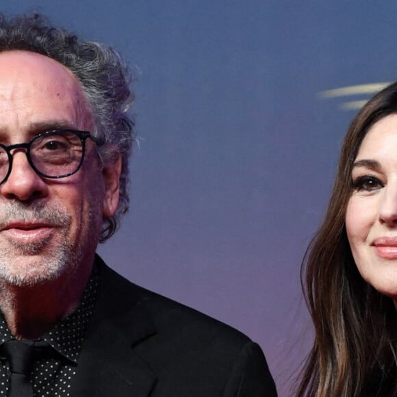 Tim Burton et Monica Bellucci sur le tapis rouge de la cérémonie d'ouverture du 21e Festival international du film de Marrakech, à Marrakech, au Maroc, le 29 novembre 2024. Photo par Aurore Marechal/ABACAPRESS.COM