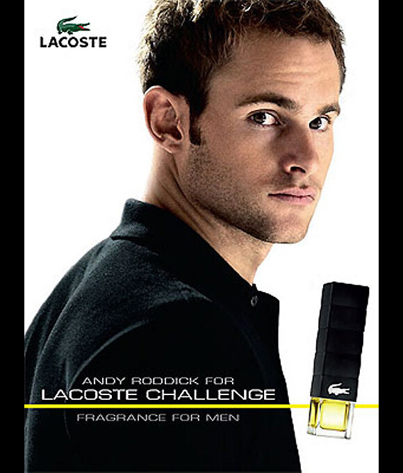 Andy Roddick, le nouvel ambassadeur du parfum Challenge de Lacoste