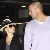 Dannii Minogue et Kris Smith à l'aéroport de Melbourne, le 11 avril 2010 