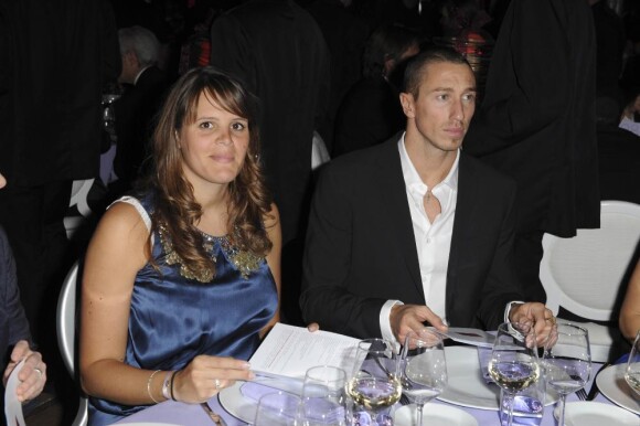 Les jeunes parents Laure Manaudou et Frédérick Bousquet