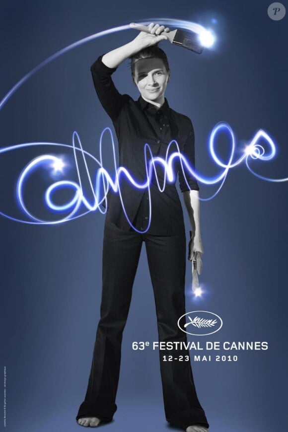 Juliette Binoche sur l'affiche officielle du 63e Festival de Cannes.