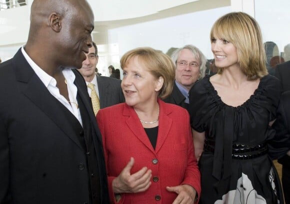 Heidi Klum, Seal et Angela Merkel à Los Angeles le 14 avril 2010