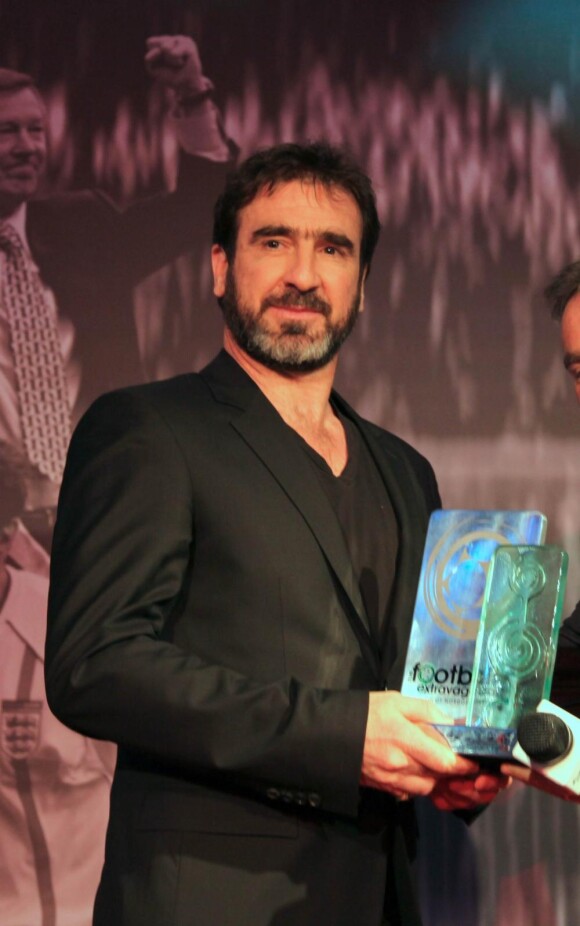 Eric Cantona, récompensé lors des Nordoff Robbins Football Extravaganza à Londres le 12 avril 2010