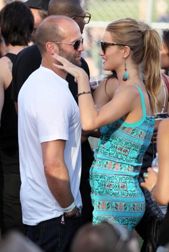 Jason Statham et Rosie Huntington au festival de Coachella. 18/04/2010
