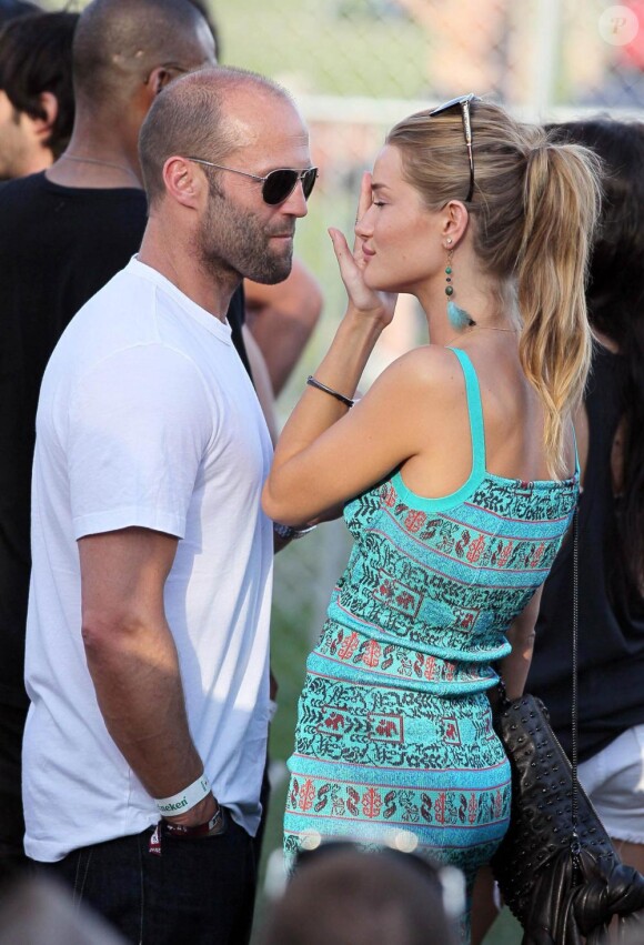 Jason Statham et Rosie Huntington au festival de Coachella. 18/04/2010