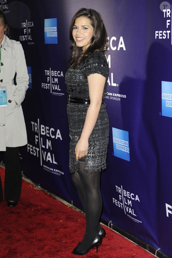 America Ferrera à l'occasion de l'avant-première de Letters to Juliet, au SVA Theatre de New York, le 25 avril 2010.