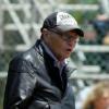 Larry King assiste à un match de baseball de ses enfants Chance et Cannon en présence de son ex-femme Shawn Southwick à Beverly Hills le 24 avril 2010