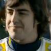Fernando Alonso dans une publicité pour la banque ING Direct lorsqu'il roulait pour le constructeur Renault