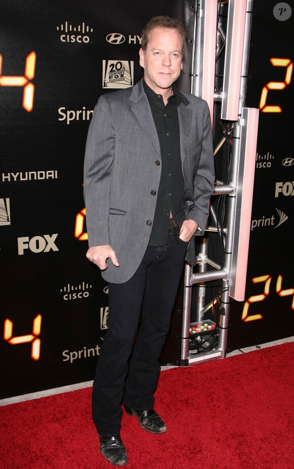 Kiefer Sutherland, à l'occasion de la soirée de fin de la série 24 heures chrono, au Boulevard 3 d'Hollywood, à Los Angeles, le 30 avril 2010.