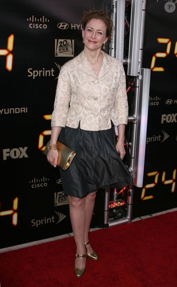 Leslie Hope, à l'occasion de la soirée de fin de la série 24 heures chrono, au Boulevard 3 d'Hollywood, à Los Angeles, le 30 avril 2010.