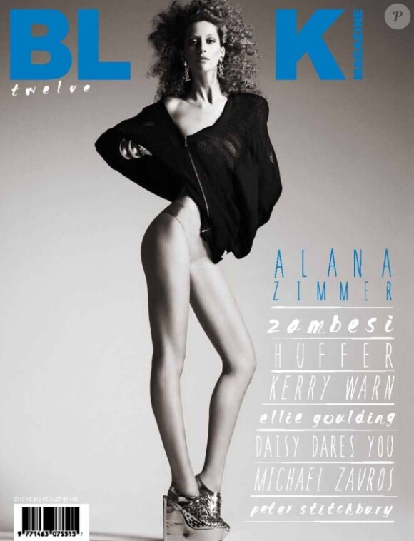 Alana Zimmer en couverture de Black Magazine