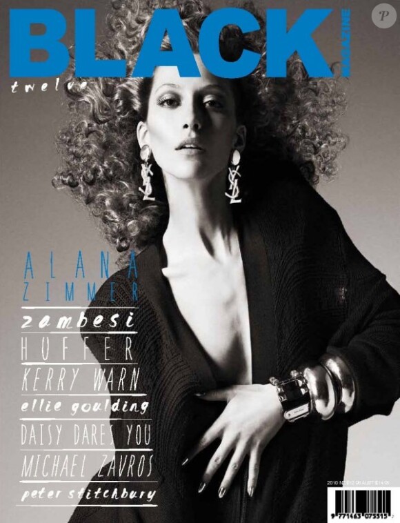 Alana Zimmer en couverture de Black Magazine