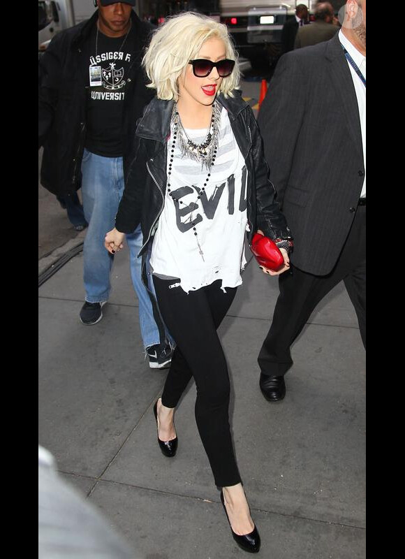 Christina Aguilera à New York, le 6 mai 2010