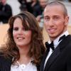 Laure Manaudou et Frédérick Bousquet à Cannes lors de la montée des marches du film La Princesse de Montpensier. Le 16 mai 2010.