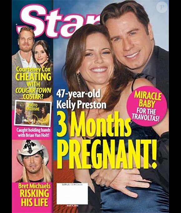 Révélation de la grossesse de Kelly Preston en couverture du Star