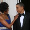 Michelle et Barack Obama reçoivent le président mexicain Felipe Calderon et son épouse à la Maison Blanche, le 19/05/2010.