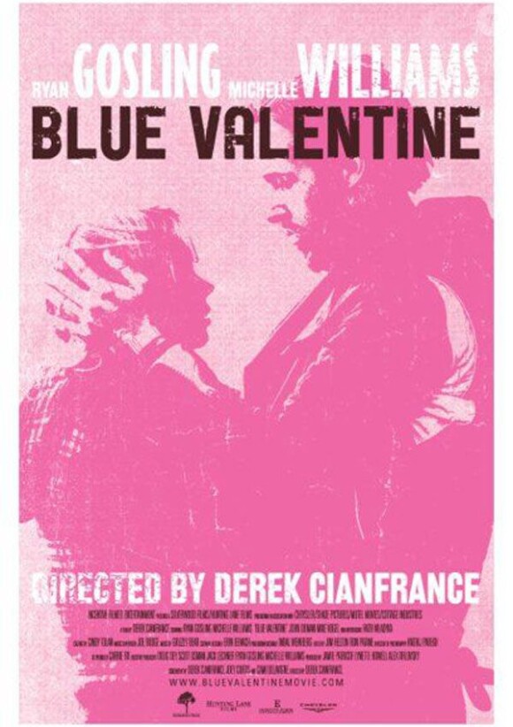 L'affiche de Blue Valentine, présenté lors du 63e Festival de Cannes, en mai 2010.