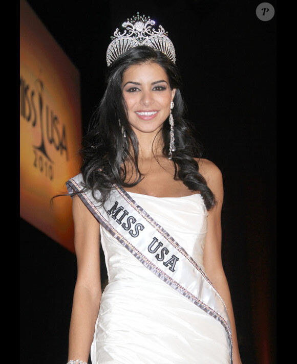 Rima Fakih, Miss USA 2010, pose après son élection, en mai 2010
