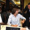 Omar Sy, Robert Pirès et Jo-Wilfried Tsonga lors de l'événement caritatif Ace de coeur au profit des associations Attrap'la balle et Mécénat Chirurgie Cardiaque le 20 mai 2010 à l'hôtel Park Hyatt à Paris