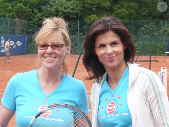 Chantal Ladesou et Caroline Barclay lors du tournoi des célébrités 2009.