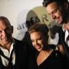 Jean-Paul Gaultier, Kylie Minogue et Ricky Martin lors de la soirée de l'amfAR à New York le 3 juin 2010