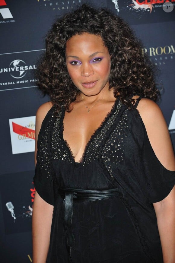 Maiysha, à l'occasion de la grande soirée du label AZ, qui s'est tenue au VIP Room Theatre, à Paris, le 3 juin 2010.