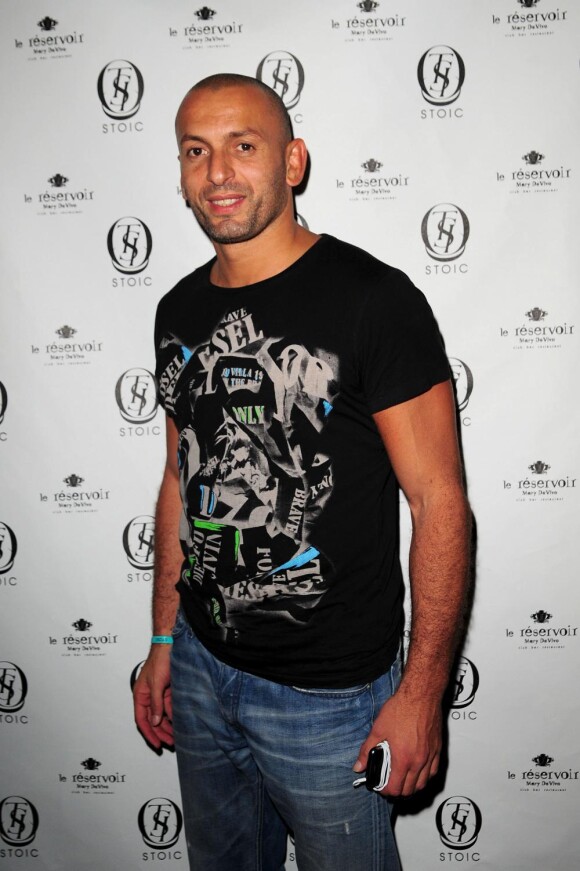 Djamel Bouras, lors de la soirée organisée par la marque de vêtements Stoic, au Réservoir, à Paris, jeudi 3 juin 2010.