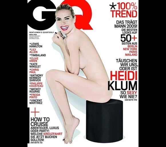 Heidi Klum en couverture de GQ du mois de mars 2009