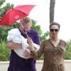 Boris Becker, son épouse Lilly et Amadeus ont été surpris par l'orage, à Miami.