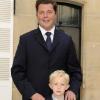 Edouard Courtial et son fils Jean au déjeuner Père & Fils au Taillevent, mardi 15 juin