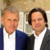 Patrick et Arnaud Poivre d'Arvor au déjeuner Père & Fils au Taillevent, mardi 15 juin