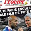 Auteur d'insultes à Raymond Domenech rendues publiques et profondément irrespectueuses (aussi bien envers le sélectionneur qu'envers le maillot), Nicolas Anelka est sanctionné : il est exclu de l'équipe de France.