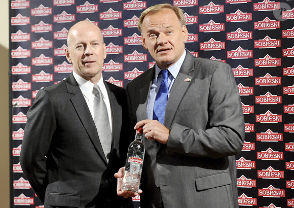 Bruce Willis fait la promotion de la vodka Sobieski à Madrid le 21 juin 2010