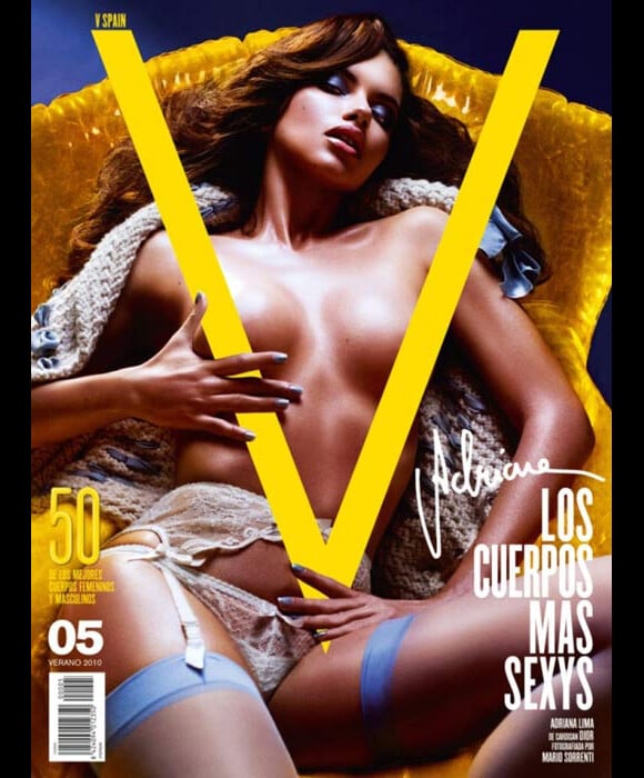 Le top model brésilien Adriana Lima en couverture de V Magazine
