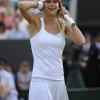 Anna Kournikova et Martina Hingis lors du match amical double féminin  à Wimbledon le 29 juin 2010