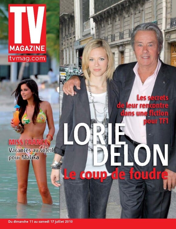Lorie et Alain Delon en couverture de TVMag