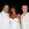 Christophe Leroy, son épouse et Thierry Frémont lors de la soirée blanche aux Moulins de Ramatuelle le 4 juillet 2010