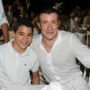 Samy Seghir et Thierry Frémont lors de la soirée blanche aux Moulins de Ramatuelle le 4 juillet 2010