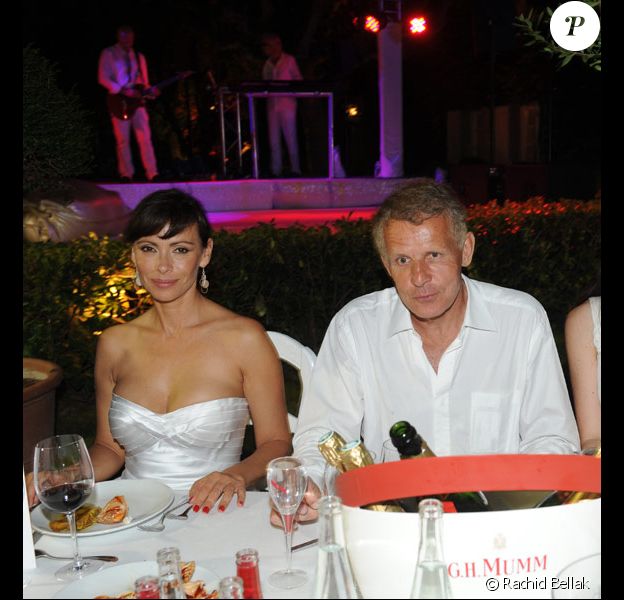 Mathilda May, resplendissante aux côtés de Patrick Poivre d'Arvor et David Ginola, pour une nuit ...