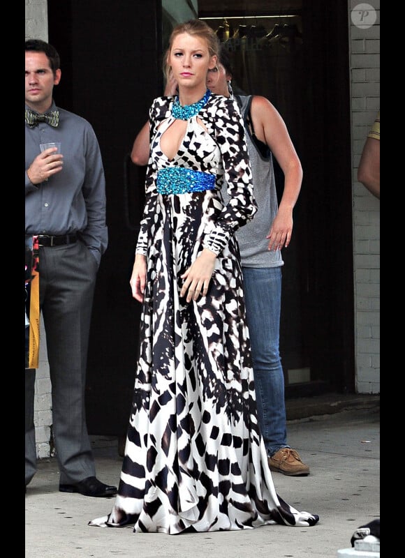 Blake Lively sur le tournage de Gossip Girl, le 15 juillet 2010 à New York