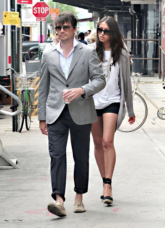 Matthew Settle sur le tournage de Gossip Girl, le 15 juillet 2010 à New York