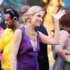 Kelly Rutherford sur le tournage de Gossip Girl, le 15 juillet 2010 à New York