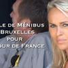 Cécile de Ménibus, présente sur le Tour de France, interviewée par La Dernière Heure à Bruxelles.