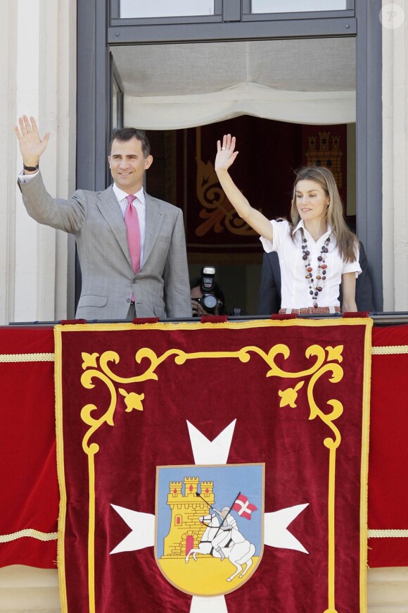 Letizia et Felipe d'Espagne en Espagne le 23 juillet 2010