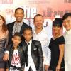 Yaël, Willow Smith, Dany Boon, Jada Pinkett, Jackie Chan, Willow et Jaden Smith lors de l'avant-première de Karate Kid à Paris le 25 juillet 2010
