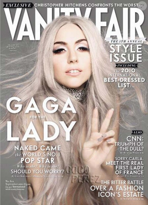 Lady Gaga pour l'édition anglaise de Vanity Fair, septembre 2010