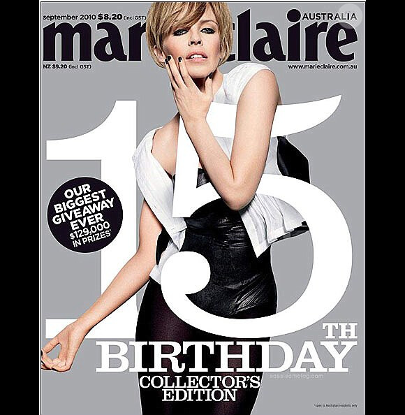 Kylie Minogue en couverture du dernier numéro du Marie-Claire Australie